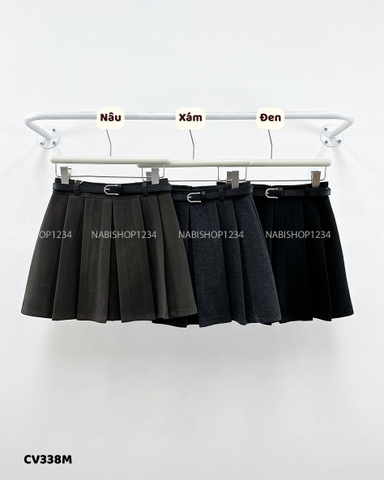 Chân Váy Số 338-M 869 Dạ Xếp Ly + Nịt