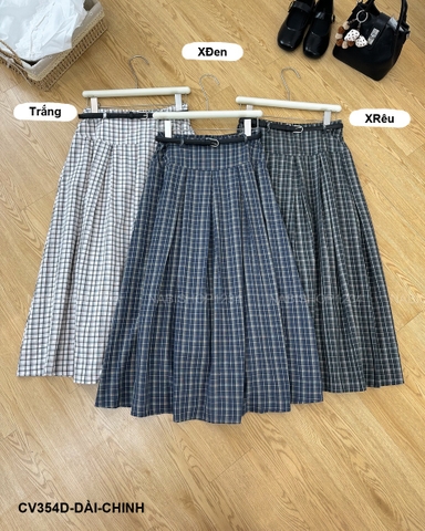 Chân Váy Số 354-D 6130 Dài Caro+Nịt