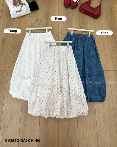 Chân Váy Số 358-D 6185 Dài Bí Hoa Nhí