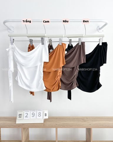 Áo Kiểu Số 298-B 6054 Lệch Vai Tay Nơ