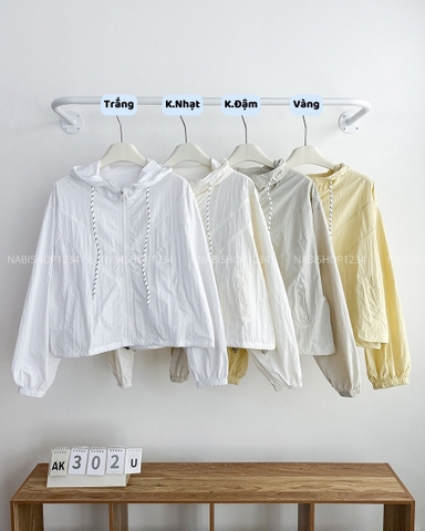 (DEAL) Áo Khoác Số 302-U Gió Mỏng Dây Rút