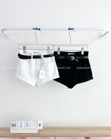 Quần Short Số 158-B 9256 Trơn Lai Lật + Nịt
