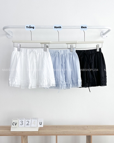 Chân Váy Số 324-U Ngắn Tơ Bèo 3 Tầng