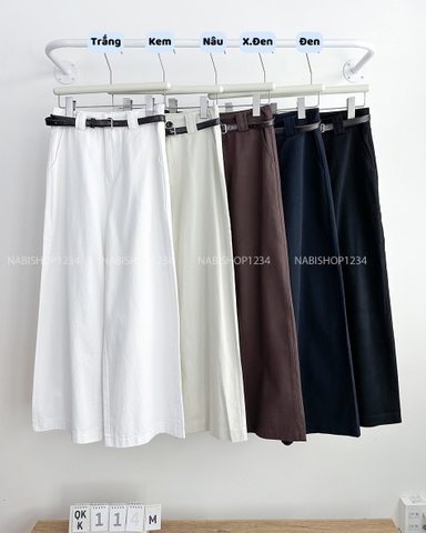 Quần Kaki Số 114-M 25082 OR 2 Đai + Nịt