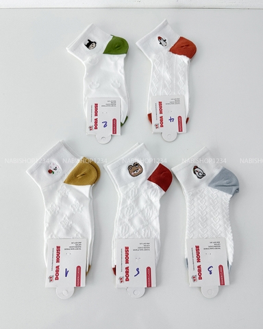 Tất Số 89-K Ngắn Thêu Hình Mạc Dora