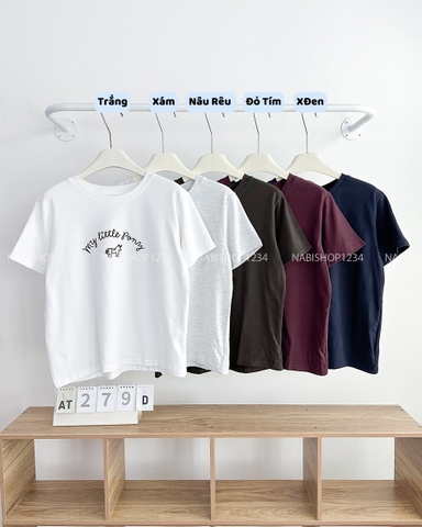 Áo Thun Số 279-D 837 TN Thêu Ngựa Pony