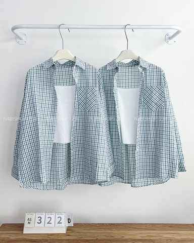 Áo Sơ Mi Số 322-D 6025 TD Caro + 2 Dây