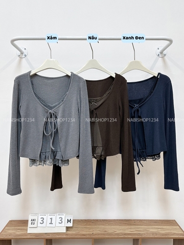 Áo Kiểu Số 313-M 1429 Set CDG+2S Bèo Ren