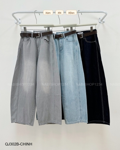 Quần Jean Số 302-B 1237 NL Boom Viền Chỉ+Nịt