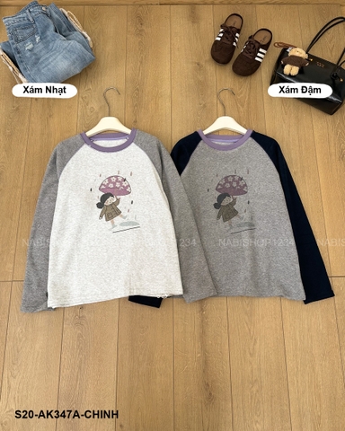 S20 Áo Khoác Số 347-A Sweater Raglan Cô Gái