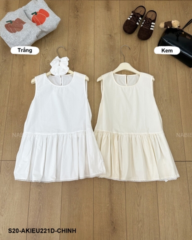 S20 Áo Kiểu Số 221-D 3928 SN Lai Ren + Buộc Tóc