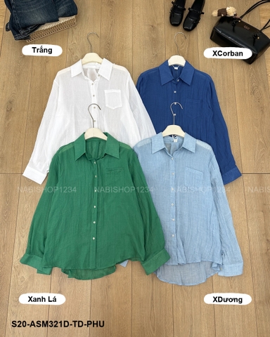 S20 Áo Sơ Mi Số 321-D 6038 TD Đũi Trơn