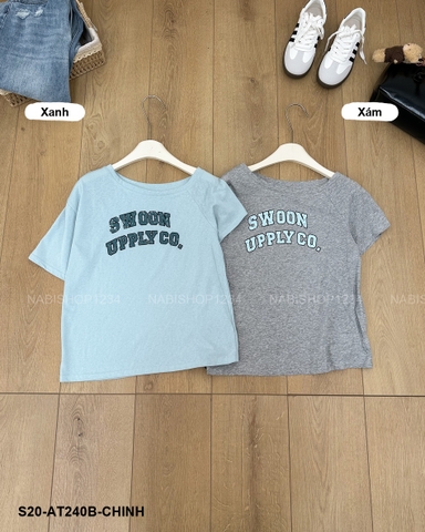 S20 Áo Thun Số 240-B 9953 Lệch Vai Swoon