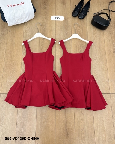 S50 Váy Số 139-D 2 Dây Dáng Xoè