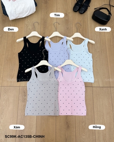 SC99K Áo Croptop Số 135-B 3 Lỗ Chấm Bi