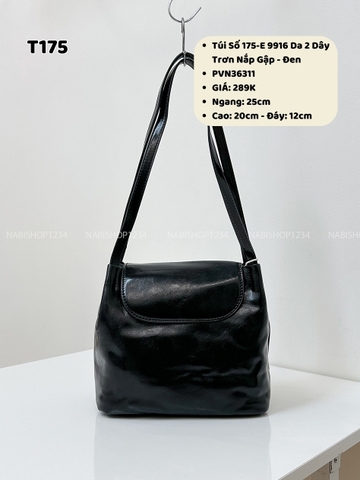 Túi Số 175-E 9916 Da 2 Dây Trơn Nắp Gập