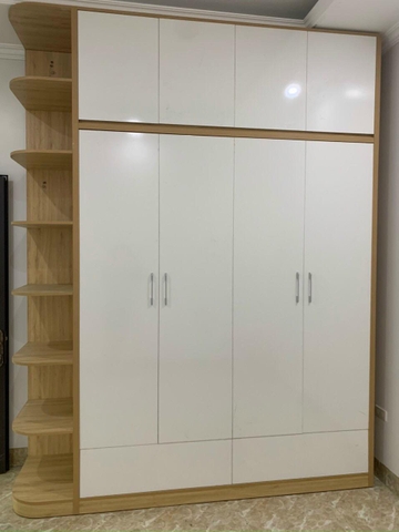 TỦ QUẦN ÁO GỖ CÔNG NGHIỆP 2 TẦNG GỖ MDF