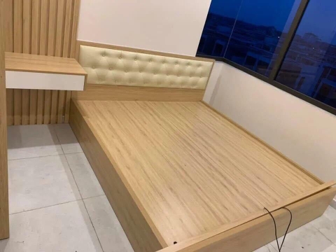 GIƯỜNG GỖ CÔNG NGHIỆP 1M6X2M