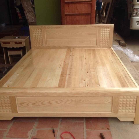giường ngủ gỗ sồi 1m8x2m