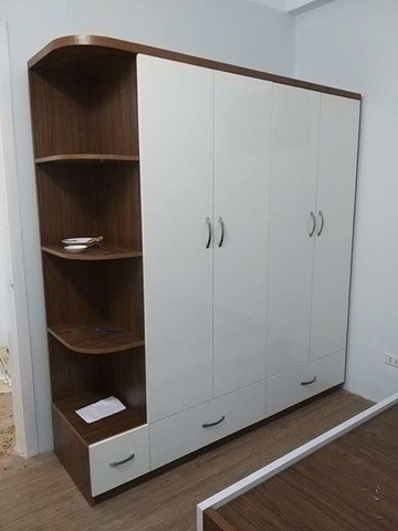 TỦ QUẦN ÁO CÓ KỆ RỘNG 2M