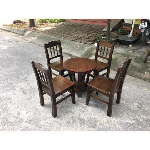 Bàn ghế cafe AHA mẫu bàn tròn, 1 bàn 4 ghế