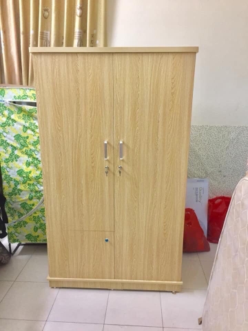 TỦ QUẦN ÁO GỖ CÔNG NGHIỆP 2 CÁNH 90