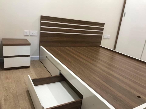 GIƯỜNG GỖ CÔNG NGHIỆP 1M2X2M