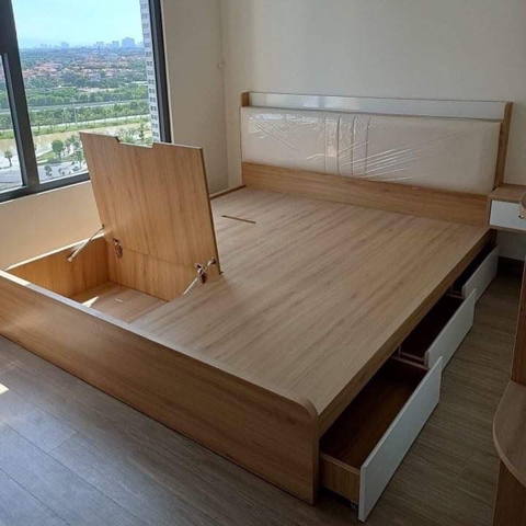 Giường gỗ thông minh phản lật 1m8x2m