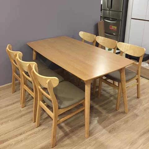 Bàn ghế ăn MANGO 6 ghế