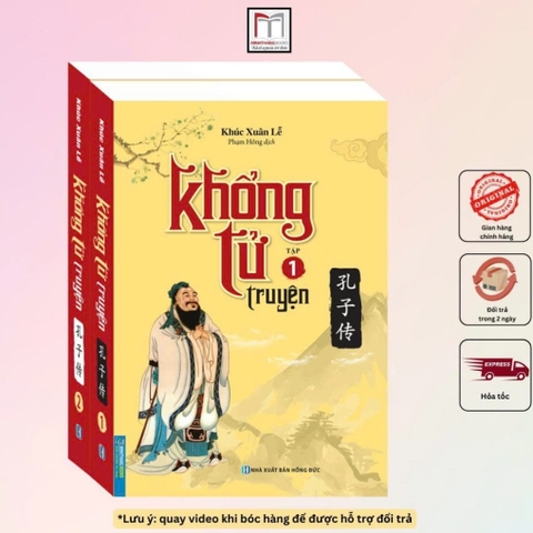 Khổng Tử truyện trọn bộ 2 tập (bìa mềm) tặng kèm hộp - Khúc Xuân Lễ 280k - MT