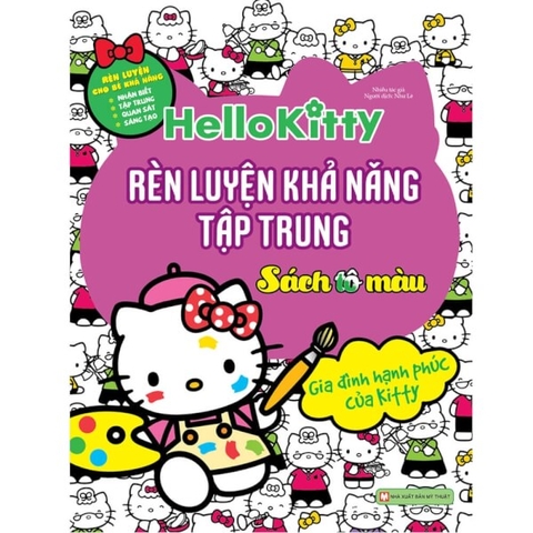 30_Hello Kitty - RLKN tập trung (tô màu) Gia đình hạnh phúc của Kitty