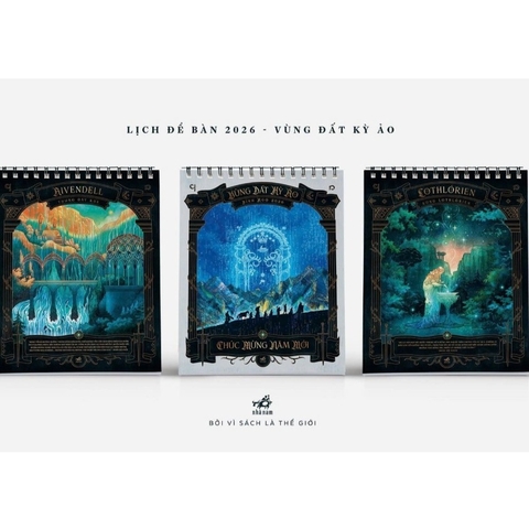 Lịch Để Bàn Nhã Nam 2026:  Vùng Đất Kỳ Ảo  – Hành trình qua Trung Địa ( Họa Sĩ Tùng Nâm) 110k - Nhã Nam