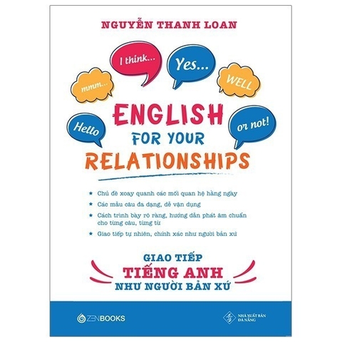 Zenbooks - English For Your Relatinonships - Giao Tiếp Tiếng Anh Như Người Bản Xứ 139k