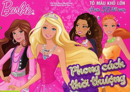40_Barbie Phong cách thời thượng- Tô màu khổ lớn với hơn 50 đề can