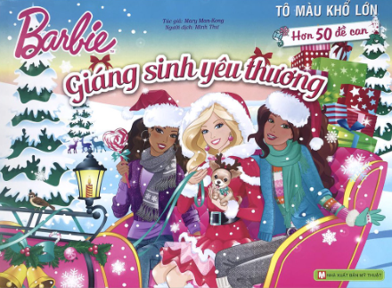 40_Barbie giáng sinh yêu thương -Tô màu khổ lớn với hơn 50 đề can