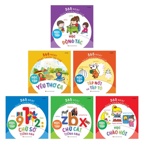 365 Ngày Phát Triển Trí Tuệ: Học Tập ( Bộ 6 Cuốn ) - Minh Long 85k