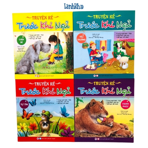 Bộ Sách Song Ngữ Truyện Kể Trước Khi Đi Ngủ: Chia Sẻ + Hạnh Phúc + Yêu Thương + Tự Tin - Tân Việt