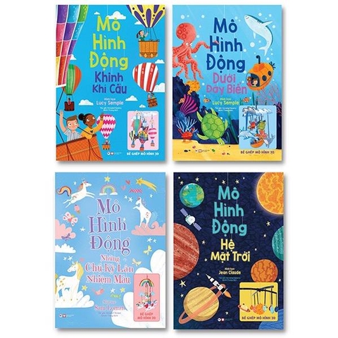 Combo 4 cuốn Mô Hình Động - Bé Ghép Mô Hình 3D - Tân Việt 467k