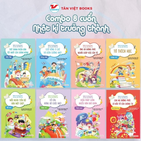Combo 8 cuốn sách Nhật kí trưởng thành cho học sinh tiểu học (6-10 tuổi) - Tân Việt 400k