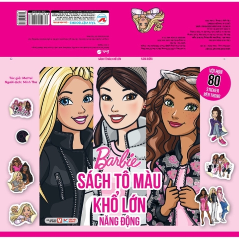 Tô Màu Khổ Lớn Cho Bé Gái - Barbie - Tân Việt