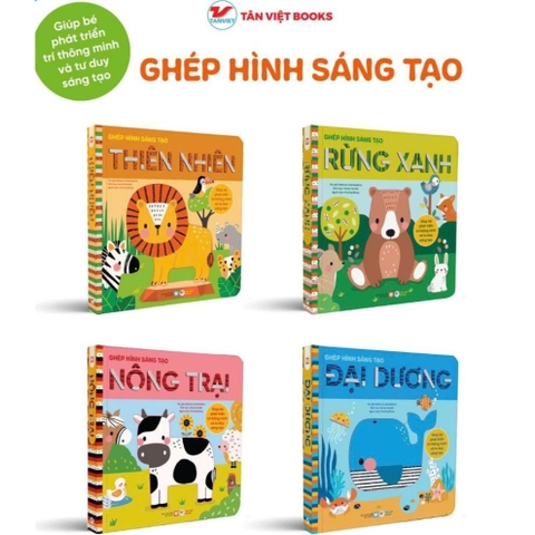 Sách Ghép hình sáng tạo - Phát triển kĩ năng cho bé yêu (lẻ tùy chọn) - Tân Việt