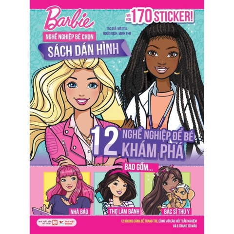 Barbie 12 Nghề Nghiệp Để Bé Khám Phá - Sách Dán Hình Với Hơn 170 Sticker - Tân VIệt 70k