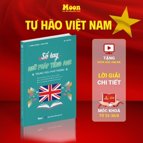 Sổ tay ngữ pháp Tiếng anh THPT - Moonbook 100k