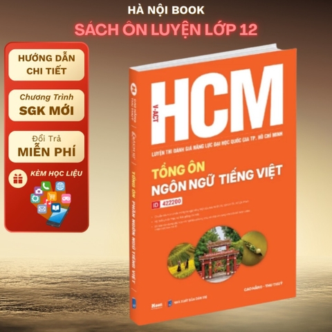 V-ACT luyện thi Đánh giá năng lực ĐHQG TP Hồ Chí Minh – Tổng ôn ngôn ngữ Tiếng Việt -  MoonBook 250K