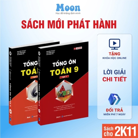 Combo Tổng ôn toán 9 Tập 1+2 - Moonbook