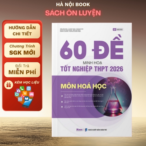 60 đề minh họa tốt nghiệp THPT 2026 môn Hóa Học - MoonBook 200k