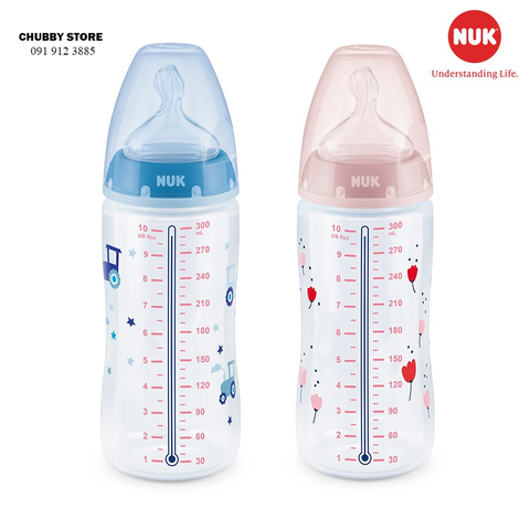 NUK bình sữa cảm biến nhiệt nhựa PP (Đức)