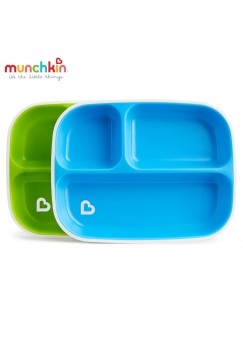 MUNCHIKIN bộ 2 đĩa chia ngăn chống trượt