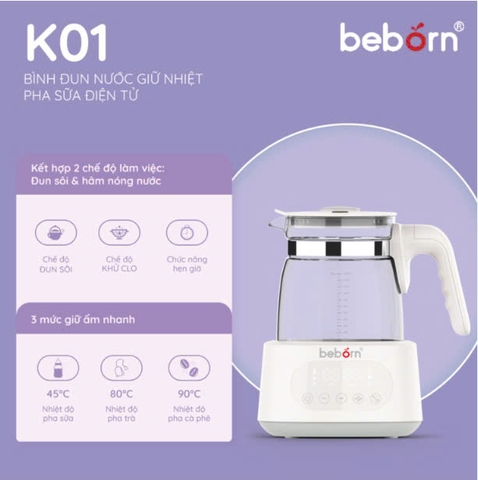 BEBORN ẤM ĐUN NƯỚC K01