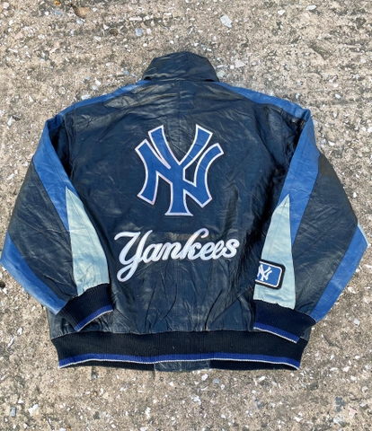 VINTAGE YANKEES NEWYORK LEATHER BOMBER JACKET